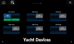 Raymarine Axiom monitoiminäytön sivu hälytyksille