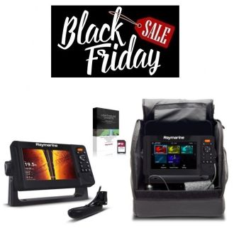 Raymarine Element 7 HV HV-100.02 peräpeilianturilla ja pilkkivarustuksella