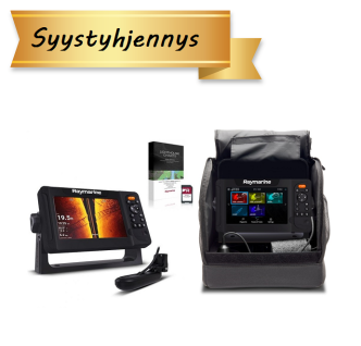 Raymarine Element 7 HV HV-100.02 peräpeilianturilla ja pilkkivarustuksella