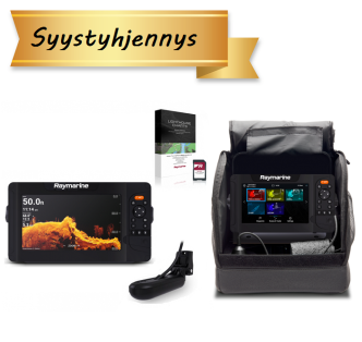 Raymarine Element 9 HV HV-100.02 peräpelianturilla ja pilkkivarustuksella
