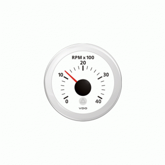 Veratron VDO Viewline 0-4000 rpm kierroslukumittari 52 mm, valkoinen