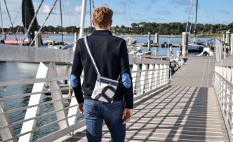 727 Sailbags Cross-body olkalaukku, sininen nahka