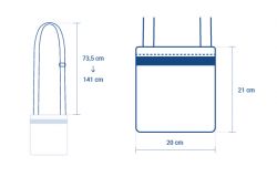 727 Sailbags Cross-body olkalaukku, sininen nahka