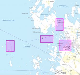 Satamakartta 115, Veckargrund, Nygrund, Vaasa & Raippaluoto 1:20 000, 2022