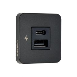 Scanstrut TILE USB-C, USB-A latauspistorasia, musta