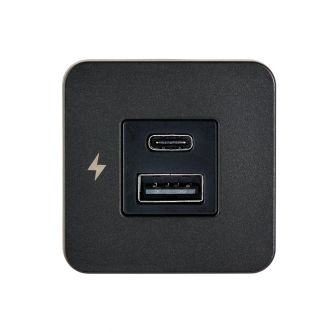 Scanstrut TILE USB-C, USB-A latauspistorasia, musta