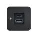 Scanstrut TILE USB-C, USB-A latauspistorasia, musta