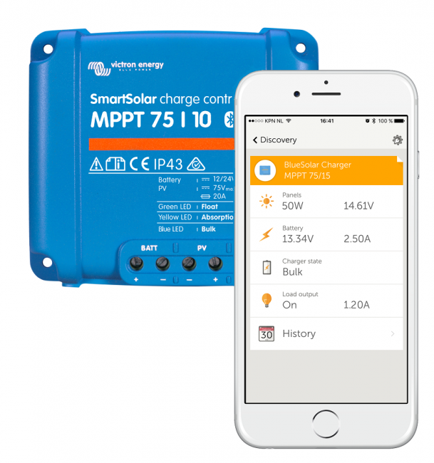 Victron SmartSolar MPPT 75/15 lataussäädin Bluetoothilla - Marinea