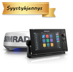 Simrad NSS9 evo3S kaikuplotteri + Halo20+ tutka