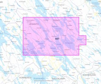 Sisävesikartta 447, Konnevesi – Virmasvesi 1:40 000 2005