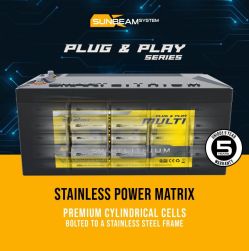 SUNBEAMsystem Smart LITHIUM Plug & Play MULTI akkupari 2 x 312 Ah, 12 V