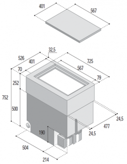 Vitrifrigo TL160BT pakastin