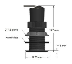 Airmar UDST820 TriSonic Smart™ ultraääni monitoimianturi Bluetoothilla (NMEA2000)