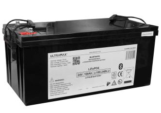 Ultramax LiFePO4 akku 24V 100Ah, Bluetooth