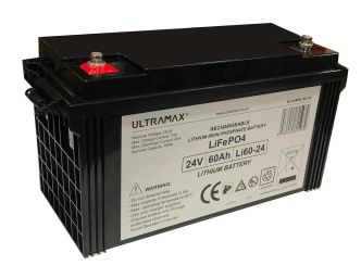 Ultramax LiFePO4 akku 24V 60Ah, Bluetooth
