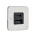 Scanstrut TILE USB-C, USB-A latauspistorasia, ruostumaton teräs