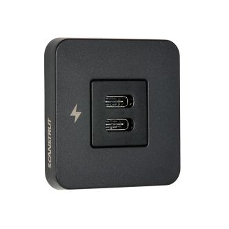 Scanstrut TILE 2 x USB-C latauspistorasia, musta