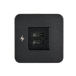 Scanstrut TILE 2 x USB-C latauspistorasia, musta