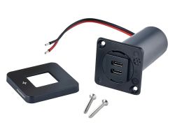 Scanstrut TILE 2 x USB-C latauspistorasia, musta