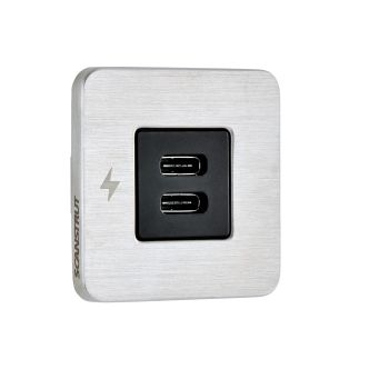 Scanstrut TILE 2 x USB-C latauspistorasia, ruostumaton teräs