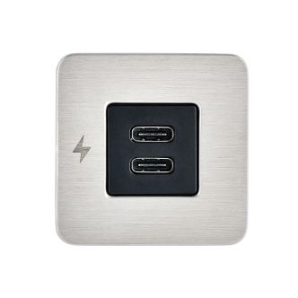 Scanstrut TILE 2 x USB-C latauspistorasia, ruostumaton teräs