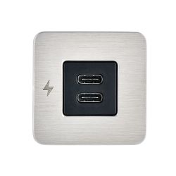 Scanstrut TILE 2 x USB-C latauspistorasia, ruostumaton teräs