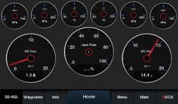 Esimerkkinäyttö Garmin monitoiminäytöllä