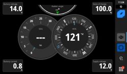 Esimerkkinäyttö Simrad monitoiminäytöllä