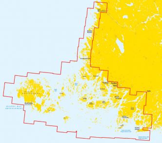 Veneilijän Kestokartta Pori-Turku-Maarianhamina-Hanko, 1:55 000