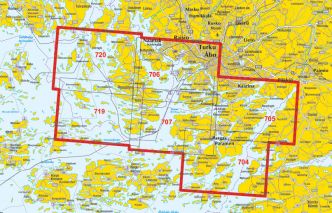 Veneilijän Kestokartta Turun edusta, 1:55 000