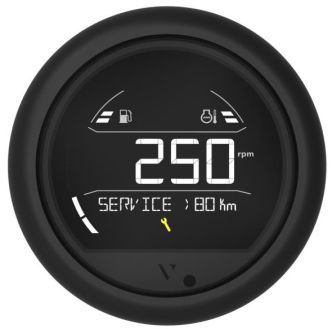 Veratron VL DIGITAL 85 musta pyöreä kehys