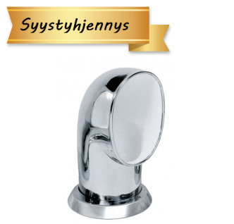Vetus TOM316 joutsenkaulaventtiili rst AISI316, valkoisella sisuksella (sis. rst asennusrenkaan)