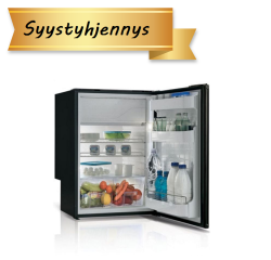 Vitrifrigo Airlock C115i jääkaappi, musta ilman pakastelokeroa ja kylmävaraajaa