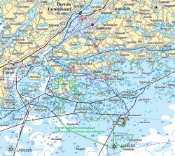 Veneilyn suunnittelukartta Suomenlahti, 1:150000