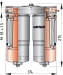 Vetus WS720 diesel- ja bensiinisuodatin