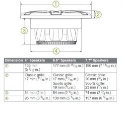 Fusion XS-FL77SPGW 7,7" Led sport True Marine kaiutinpari