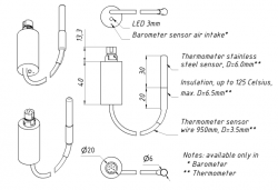 Yacht Devices YDTC-13 Digitaalinen Thermometri NMEA 2000 verkkoon